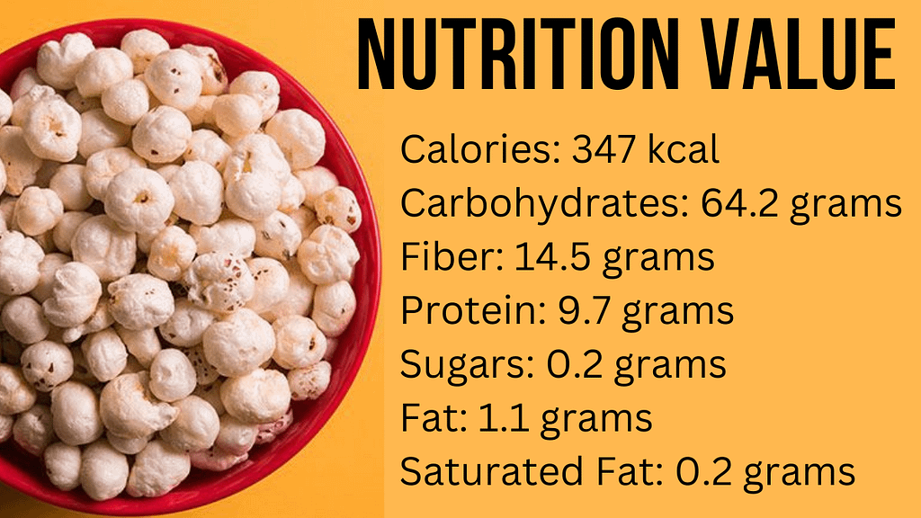 Nutrition value of Makhana benefits