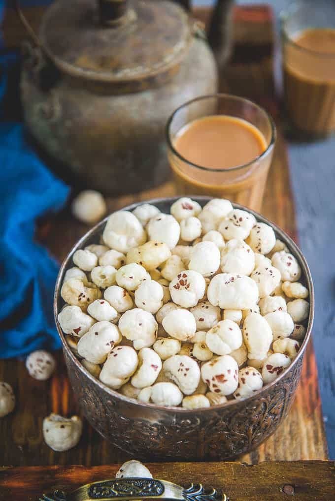 Eating Makhana at Night